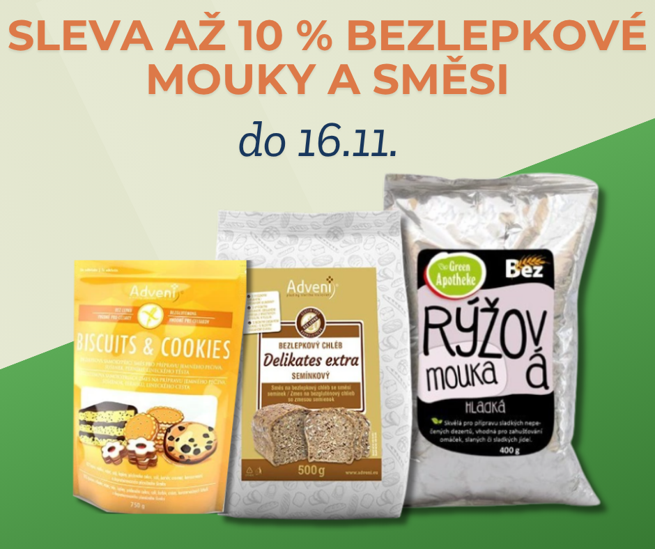 Sleva až 10 % na bezlepkové mouky a směsi